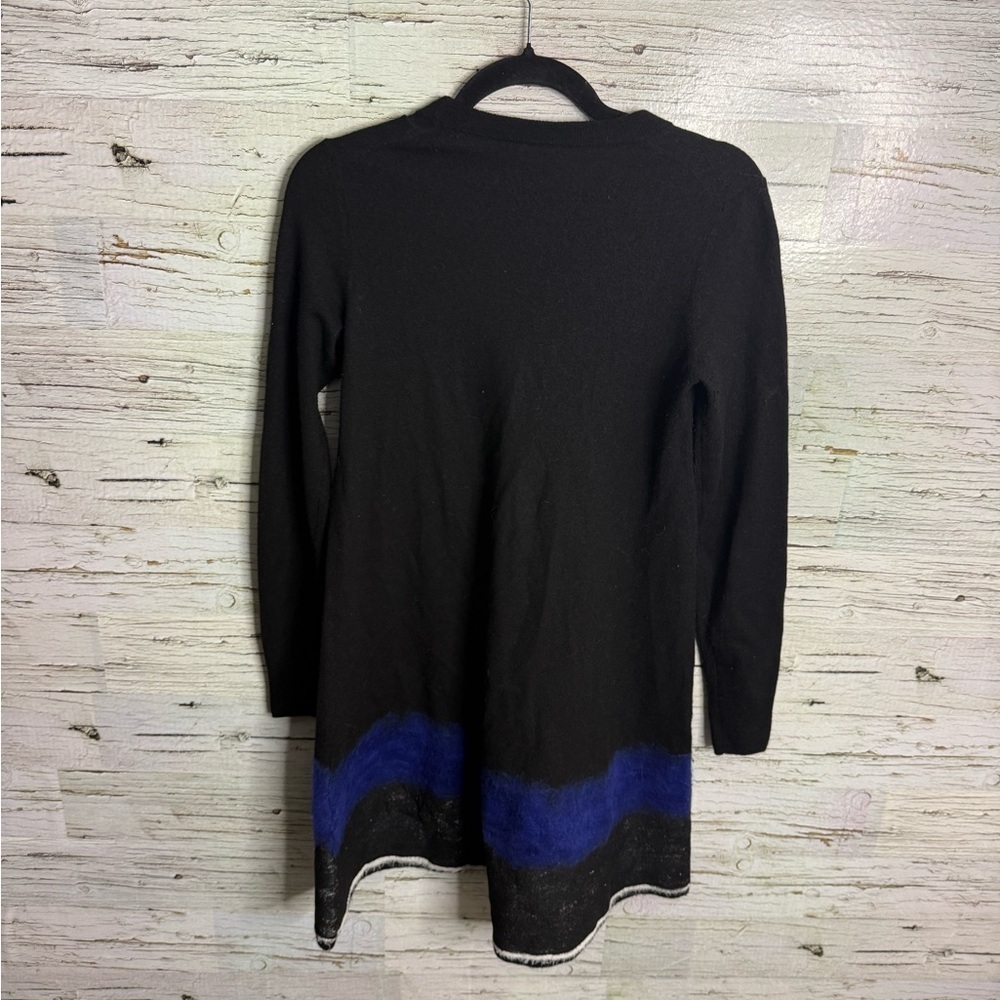 Proenza Schouler dress long sleeve blue black wool silk size xs oversized - Picture 7 of 10